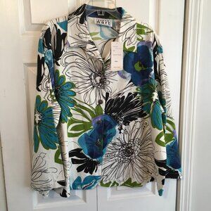 Keren Hart Vibrant Abstract Multi-Colored Floral Jacket